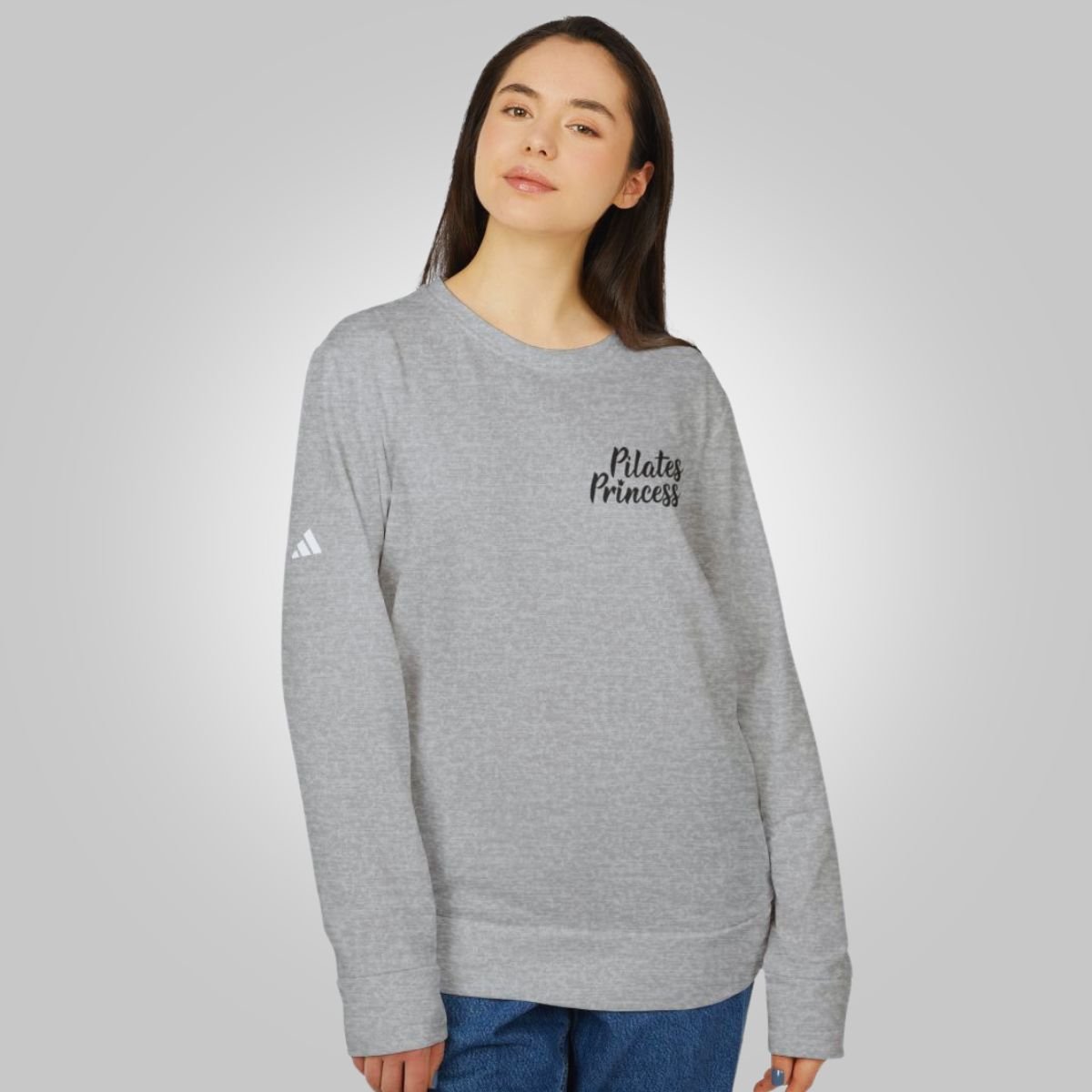 adidas Unisex Fleece Crewneck Sweatshirt - Pilates Princess - The Pilates Shop