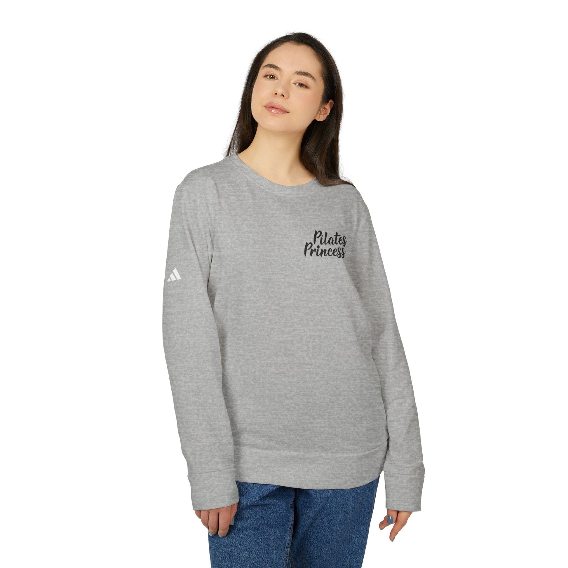 adidas Unisex Fleece Crewneck Sweatshirt - Pilates Princess - The Pilates Shop